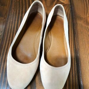 Blush pink FRYE flats.